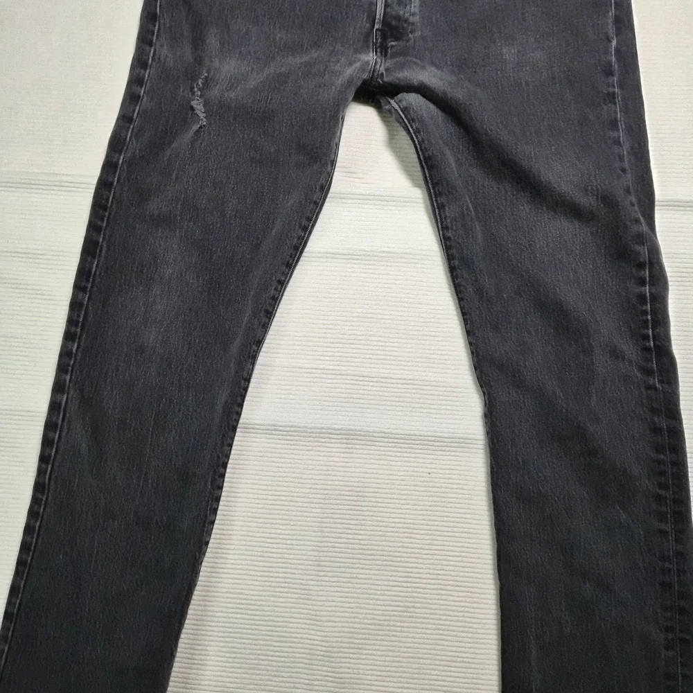 Levi Strauss 501 38x34 Distressed‎ Mens Jeans Black/gray Wash